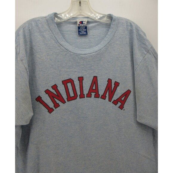 VINTAGE Indiana Hoosiers Shirt Large Champion Graphic T Tee Y2K NCAA * - Picture 2 of 14